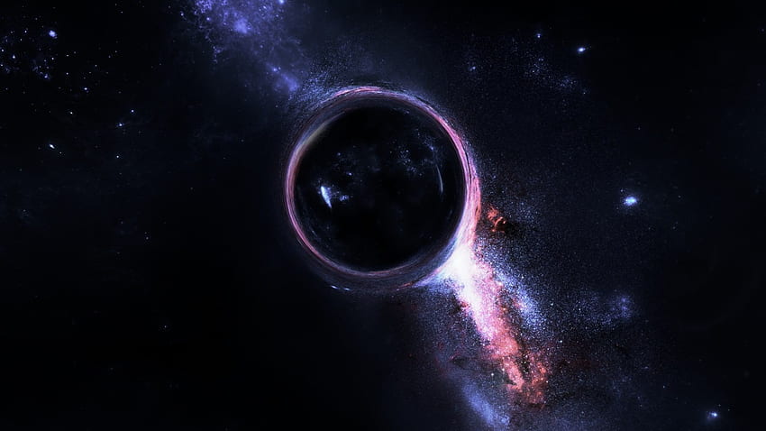czarnej dziury, kosmosu, tła galaktyki i Tapeta HD