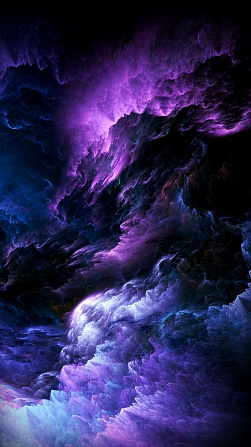 Galazy niebieski i fioletowy w 2020 roku. przestrzeń, galaktyka, abstrakcyjna chmura, piękny ciemny fiolet Tapeta na telefon HD