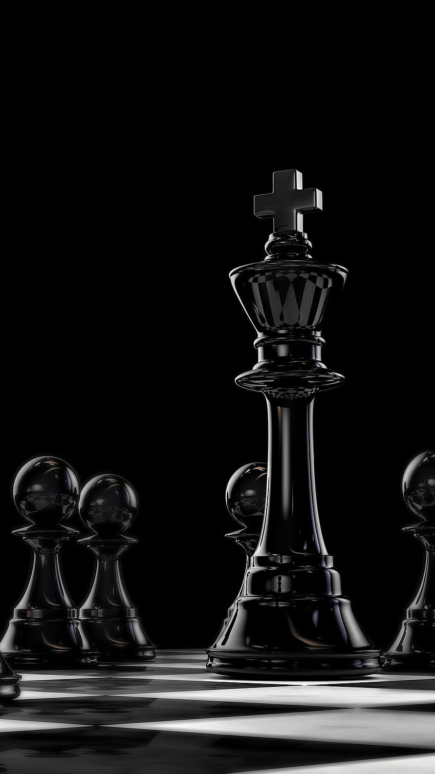 Pièce d'échecs de la reine, cheval d'échecs Fond d'écran de téléphone HD