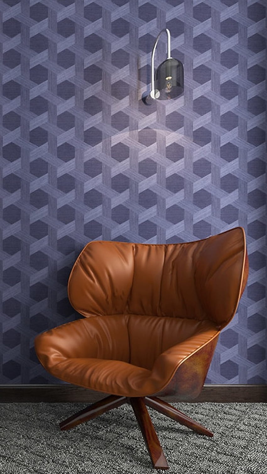 Phillip Jeffries, linda cadeira, fundo azul Papel de parede de celular HD