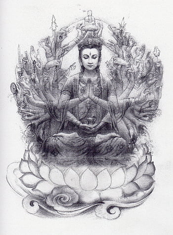 Lord Buddha Drawing by Bhavya Bathla Bhavya  Artmajeur