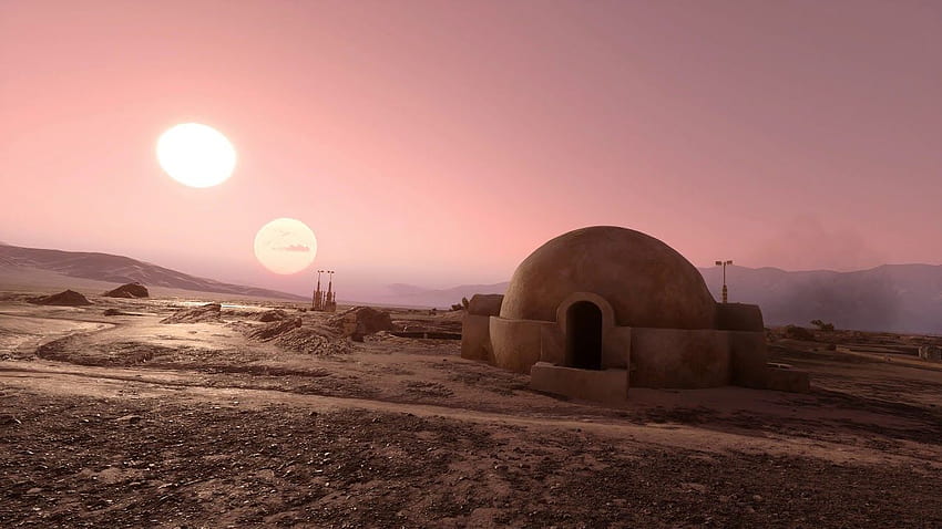 Tatooine Çöl Sahnesi - (Star Wars Battlefront) - Canlı HD duvar kağıdı