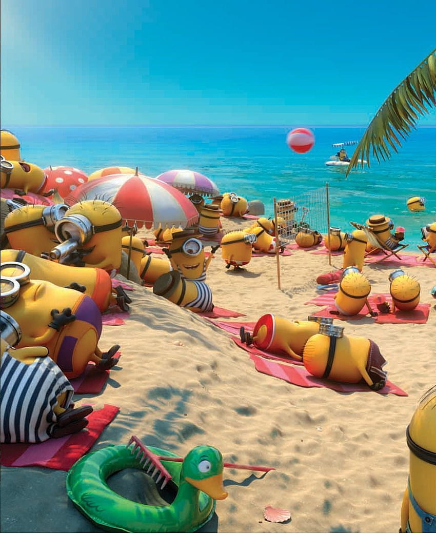 minions beach butt