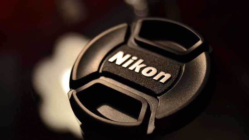 câmera com logotipo nikon, plano de fundo papel de parede HD