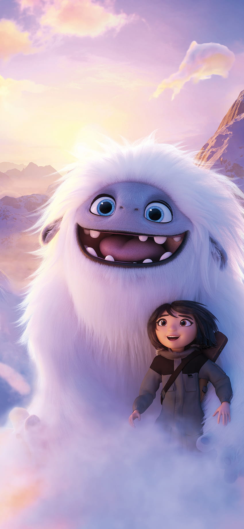 Abominable, Kid and Yeti, flight, clouds, 2019 movie , , , , c8c42801, Abominable  Snowman HD phone wallpaper | Pxfuel