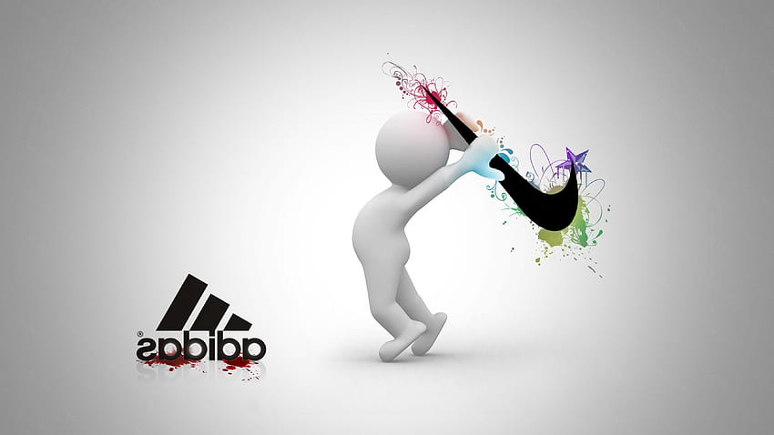 Nike vs Adidas, Logo, , , Background, Adidas Girls HD wallpaper