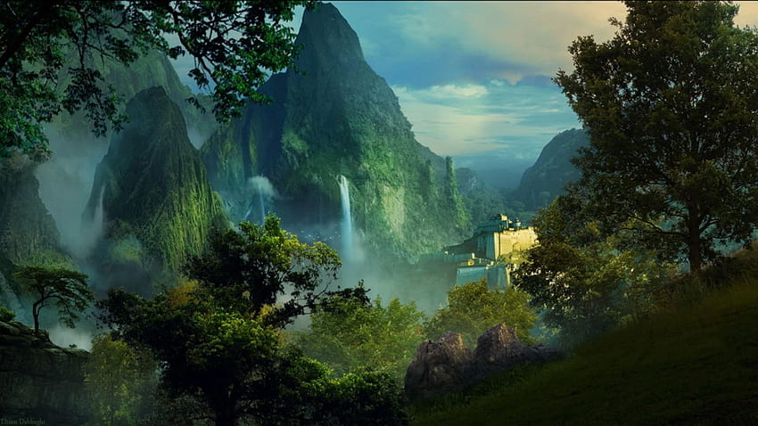 Wallpaper 4K Pc 1366X768 Trick  Landscape wallpaper, Fantasy landscape,  Macbook pro wallpaper