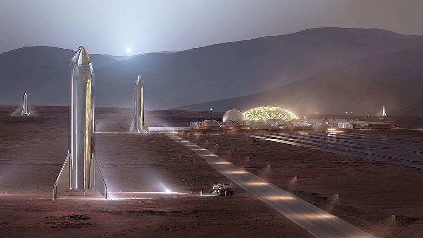 Marte humano: colonización espacial fondo de pantalla