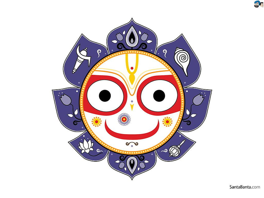 Lord Jagannath - Rangoli Designs Of Lord Jagannath - - teahub.io Tapeta HD