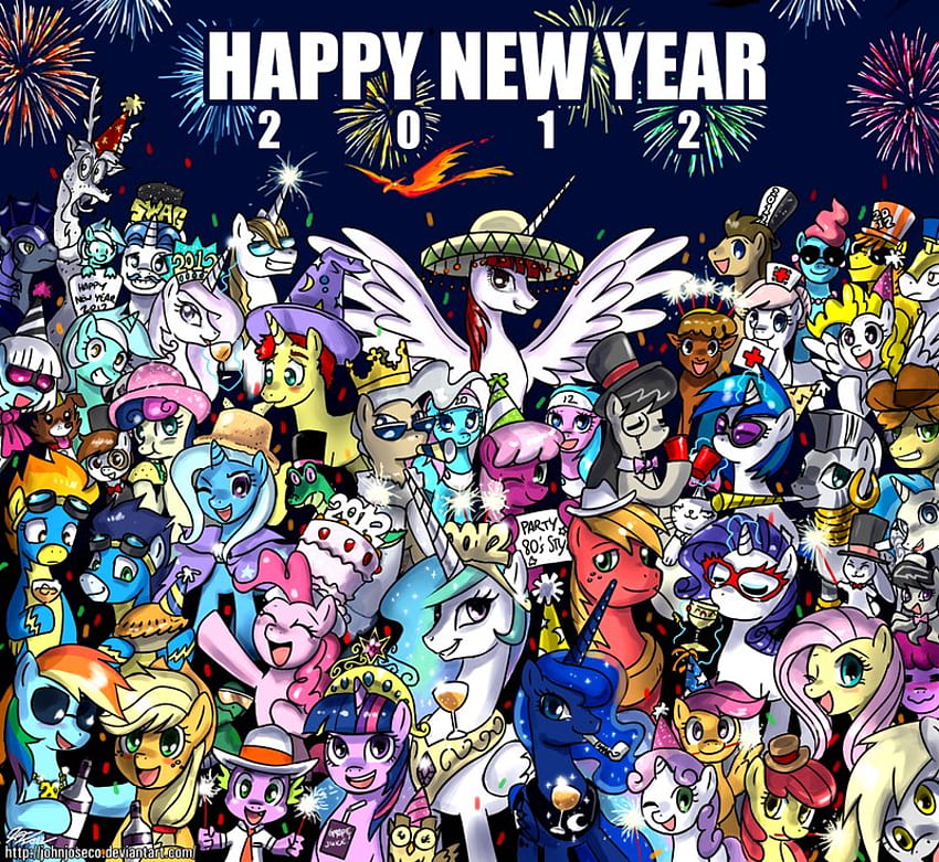 my little pony new years, magic, years, 2012, is, little, friendship, my, new, pony HD wallpaper
