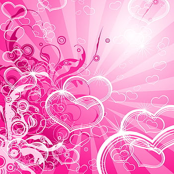 Pink heart background vector HD wallpapers | Pxfuel