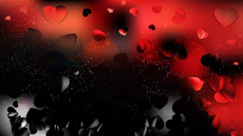 Red and Black Heart Background, Dark Red Hearts HD wallpaper | Pxfuel