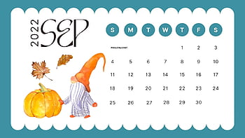 september 2022 calendar clipart kids