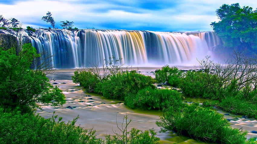 Waterfall, Ultra Waterfall HD wallpaper