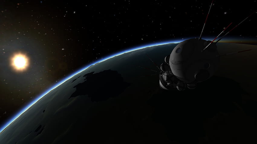 I've been trying to make some cool KSP background and accidentally took a screenshot that looks like it belongs in a movie. : KerbalSpaceProgram HD wallpaper