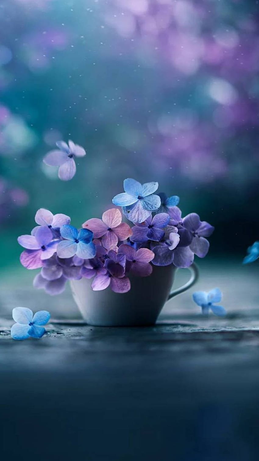 Cute Blue, Blue Cute Flowers HD phone wallpaper