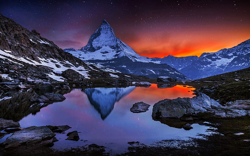 The Matterhorn German Excuse Matərˌhɔrn Is A Mountain In The Alps ...