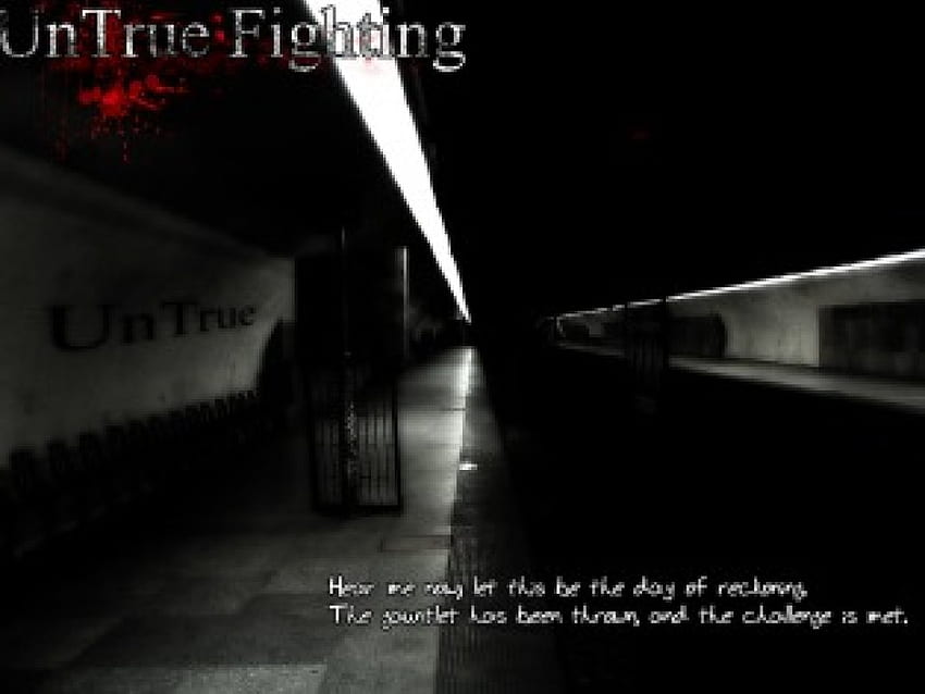 desktop wallpaper untrue fighting quote station blood labled