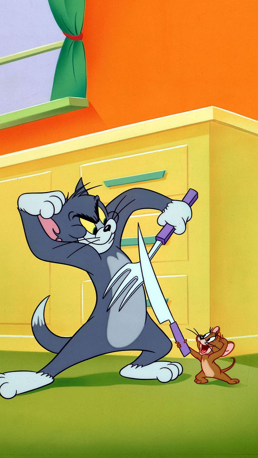 Tom E Jerry, Luta Engraçada Papel de parede de celular HD