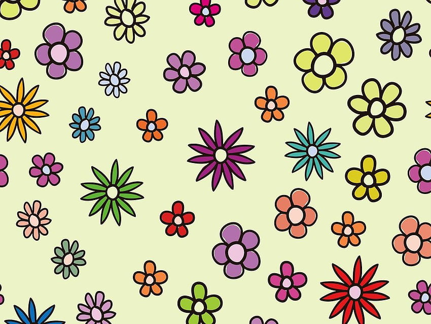 Cartoon Pink Flowers iPhone Wallpapers on WallpaperDog