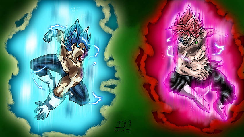 kecepatan meng Vegeta Ssjb vs Black Goku SsjRose. bola naga Wallpaper HD