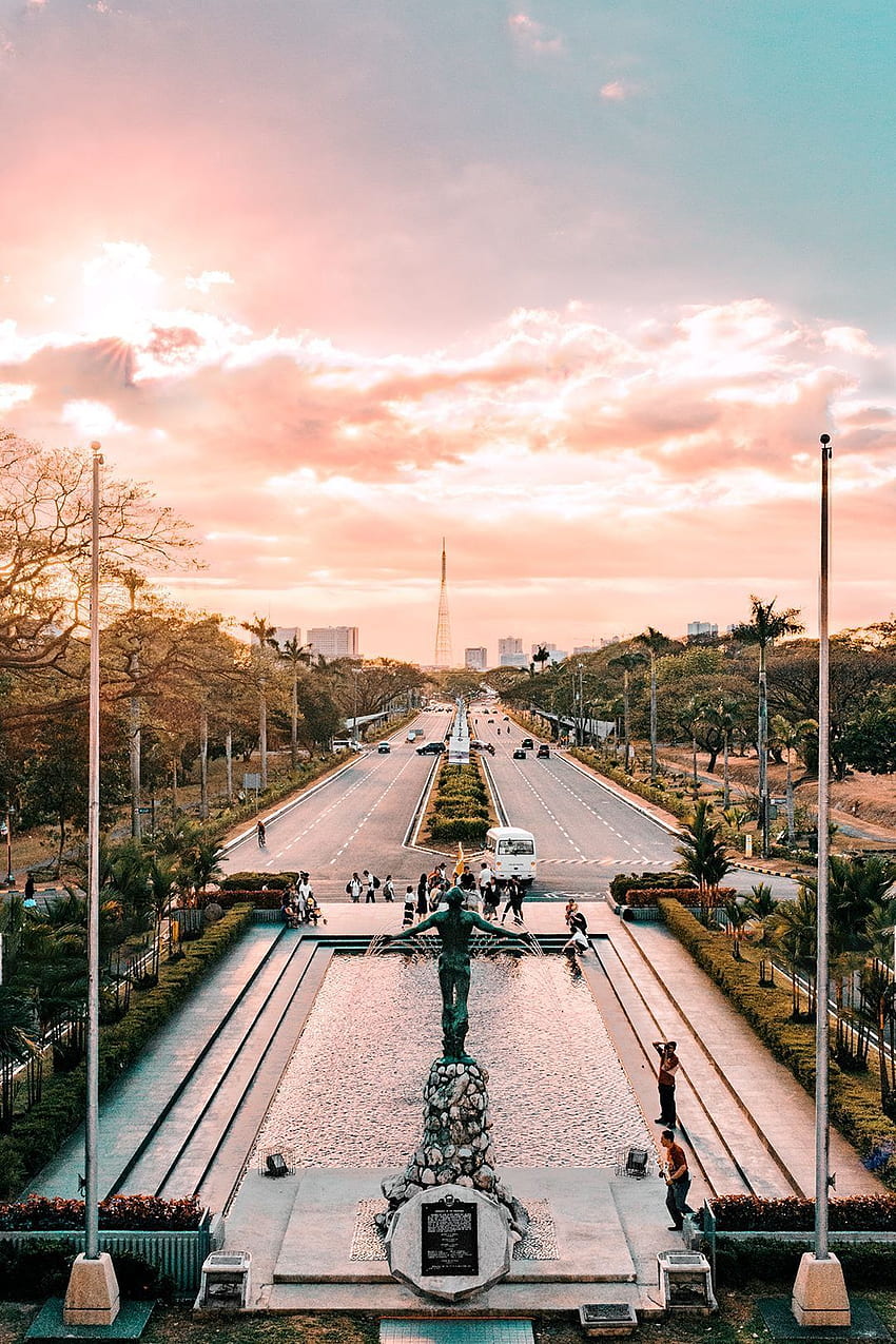 Golden Hour at the University of the Philippines [] HD phone wallpaper