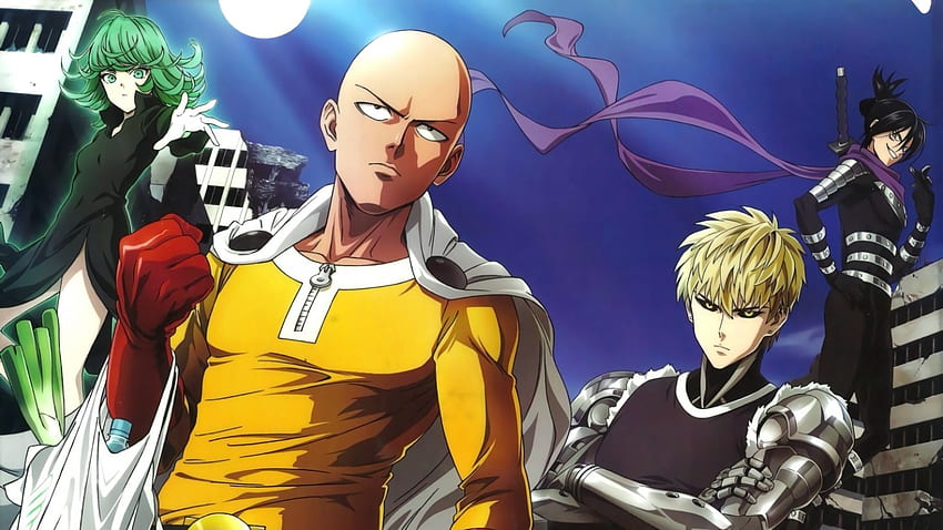 One Punch Man, Genos, Anime, Tatsumaki, Saitama HD-Hintergrundbild