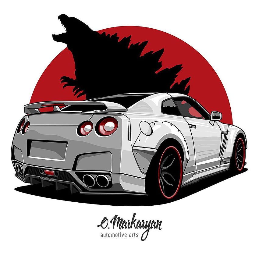 fare magliette. Nissan gtr , Fantastici disegni di auto, Disegno Gtr, GTR Godzilla Sfondo del telefono HD