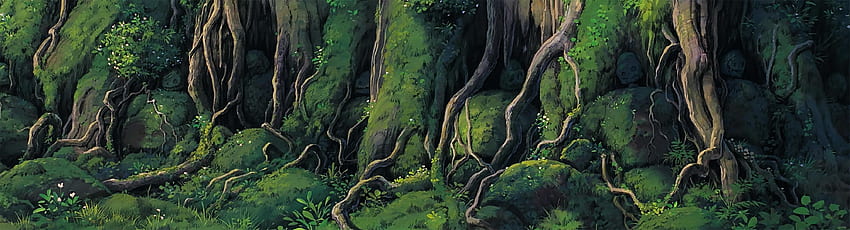 Ultrawide Studio Ghibli, 4000x1080 HD wallpaper