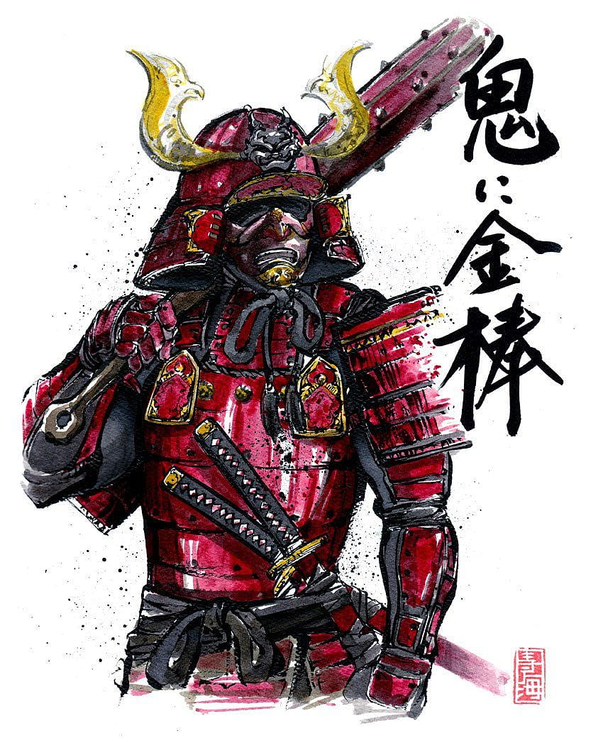 Japanese Demon Art (Page 4), Devil Samurai HD phone wallpaper