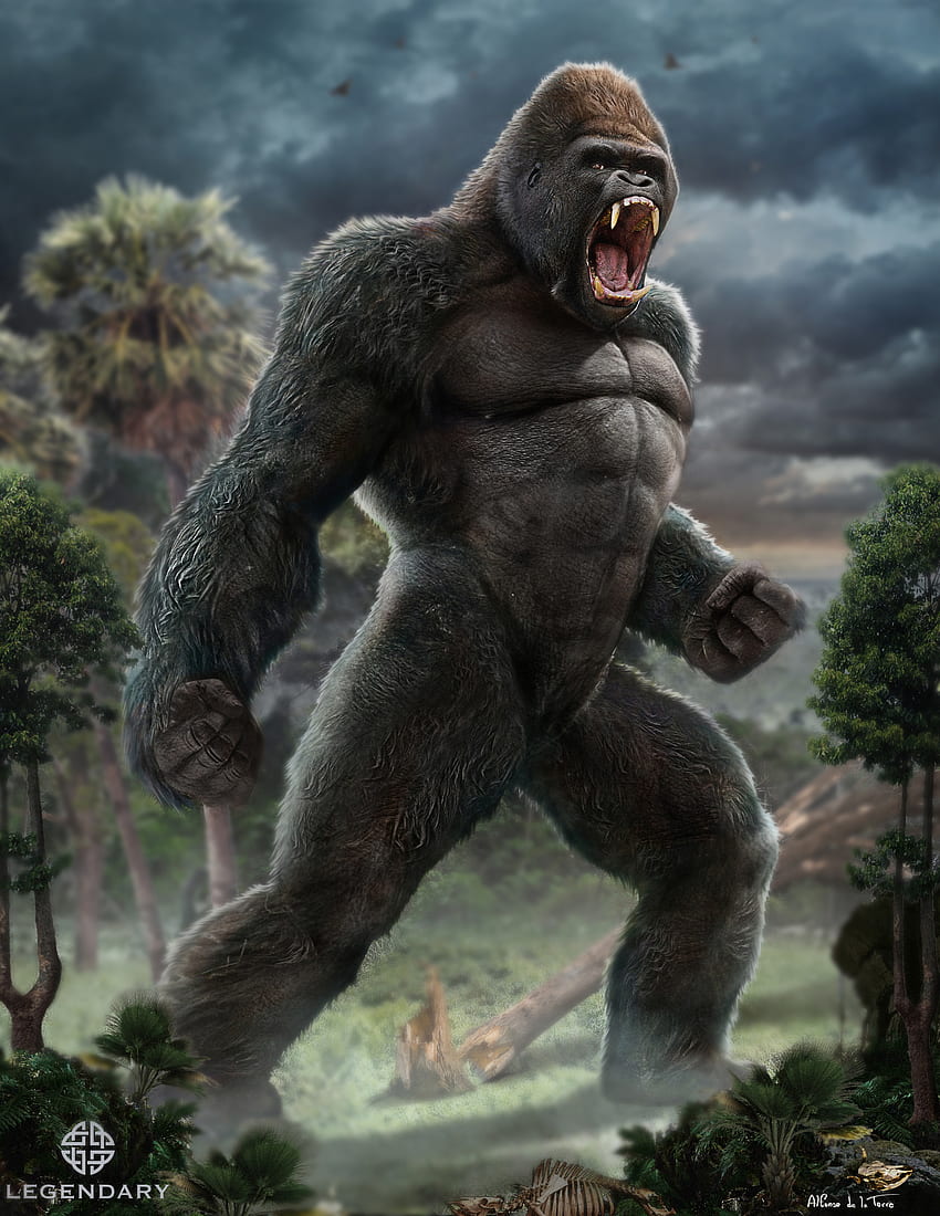 Wütender Gorilla, Gorilla-Kunst HD-Handy-Hintergrundbild