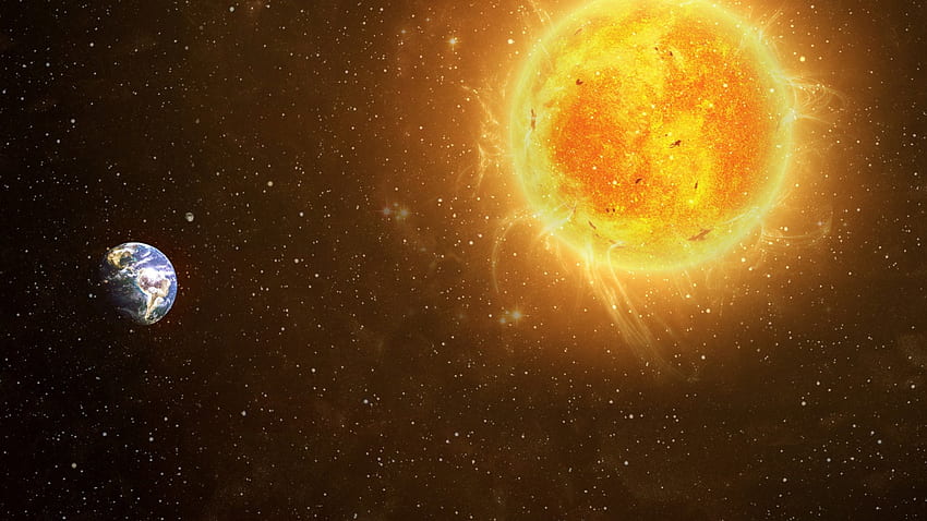 Savage Sun, the sun, solar system, earth and sun HD wallpaper
