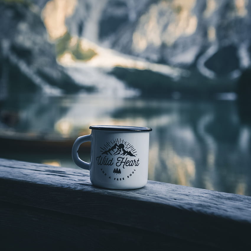 Mountains, Words, Cup, Journey, Inscription, Camping, Campsite, Mug HD phone wallpaper