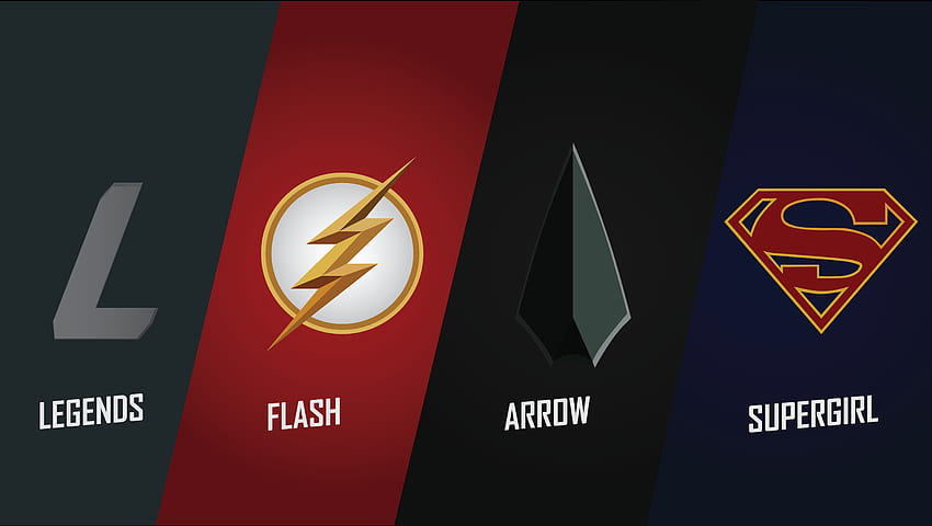 Flash Arrow Supergirl Logo, The Flash and Supergirl HD wallpaper