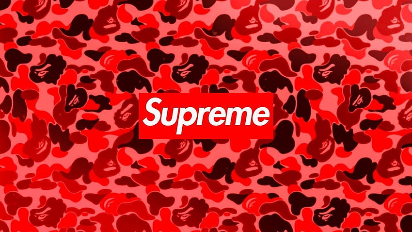Supreme Bape (You Can Change The Text), Black and Red Supreme HD ...