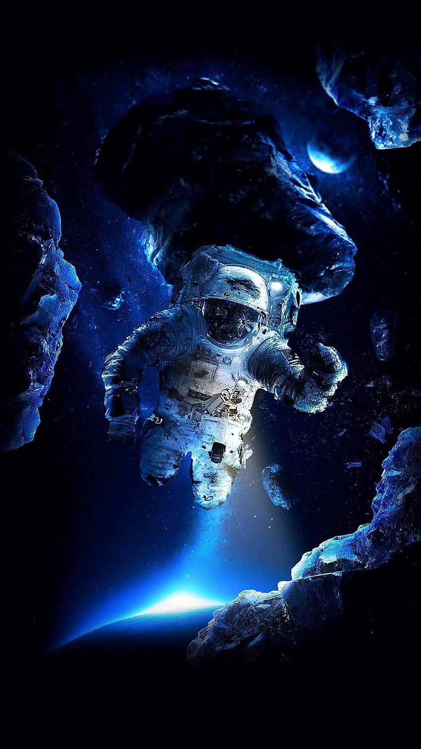 astronauta, espacio, астронавт HD тапет за телефон