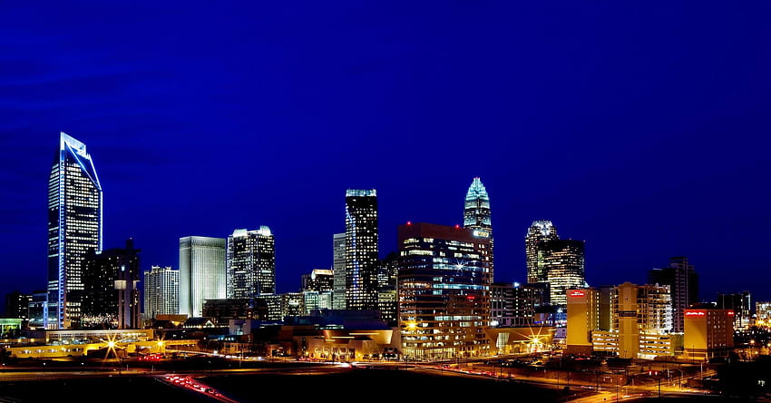 North Carolina, Charlotte Skyline HD wallpaper