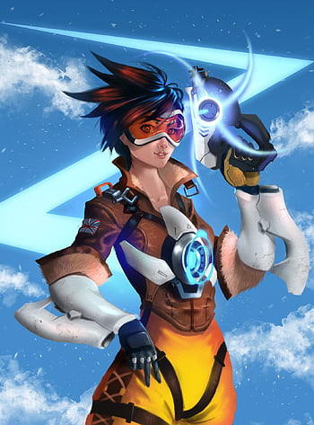 Tracer As Cadet Oxton Overwatch 4K Wallpaper • GamePhD