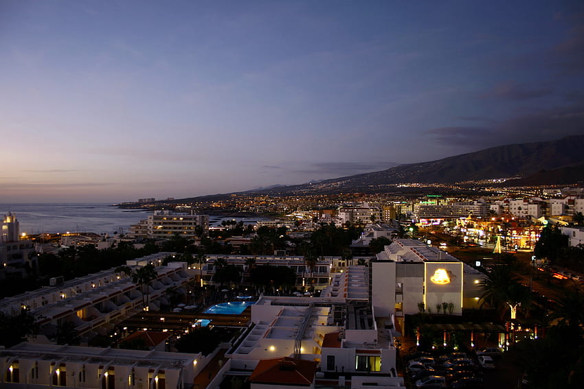 Cities, Night, Building, Panorama, Spain, Tenerife HD wallpaper