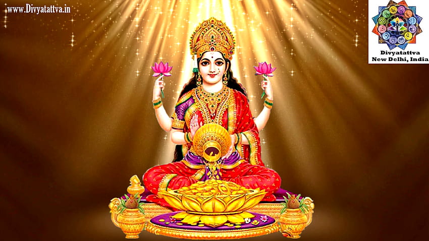 Индуистка богиня Лакшми Фон на богатството Божество Шакти, Бог Лакшми HD тапет