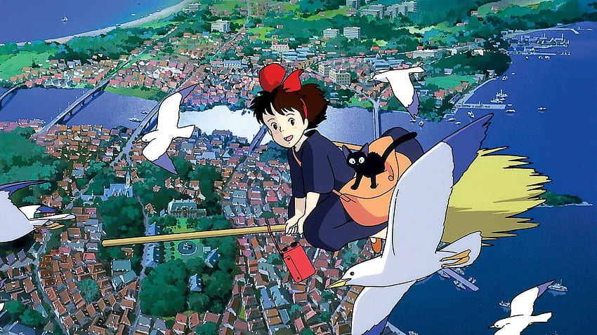 Зашеметяваща услуга за доставка на Kiki, Kiki Studio Ghibli HD тапет