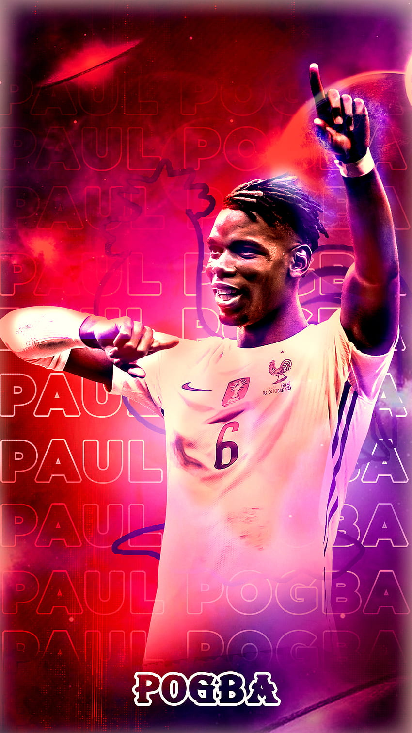 Paul Pogba, vermelho, frança, futebol, azul HD phone wallpaper | Pxfuel