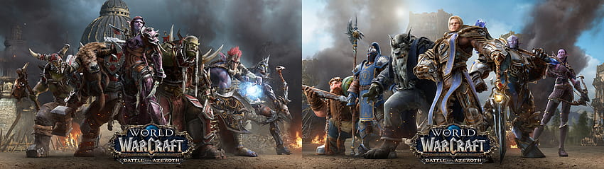 Horde para usuários de tela dupla, tela dupla de World of Warcraft papel de parede HD