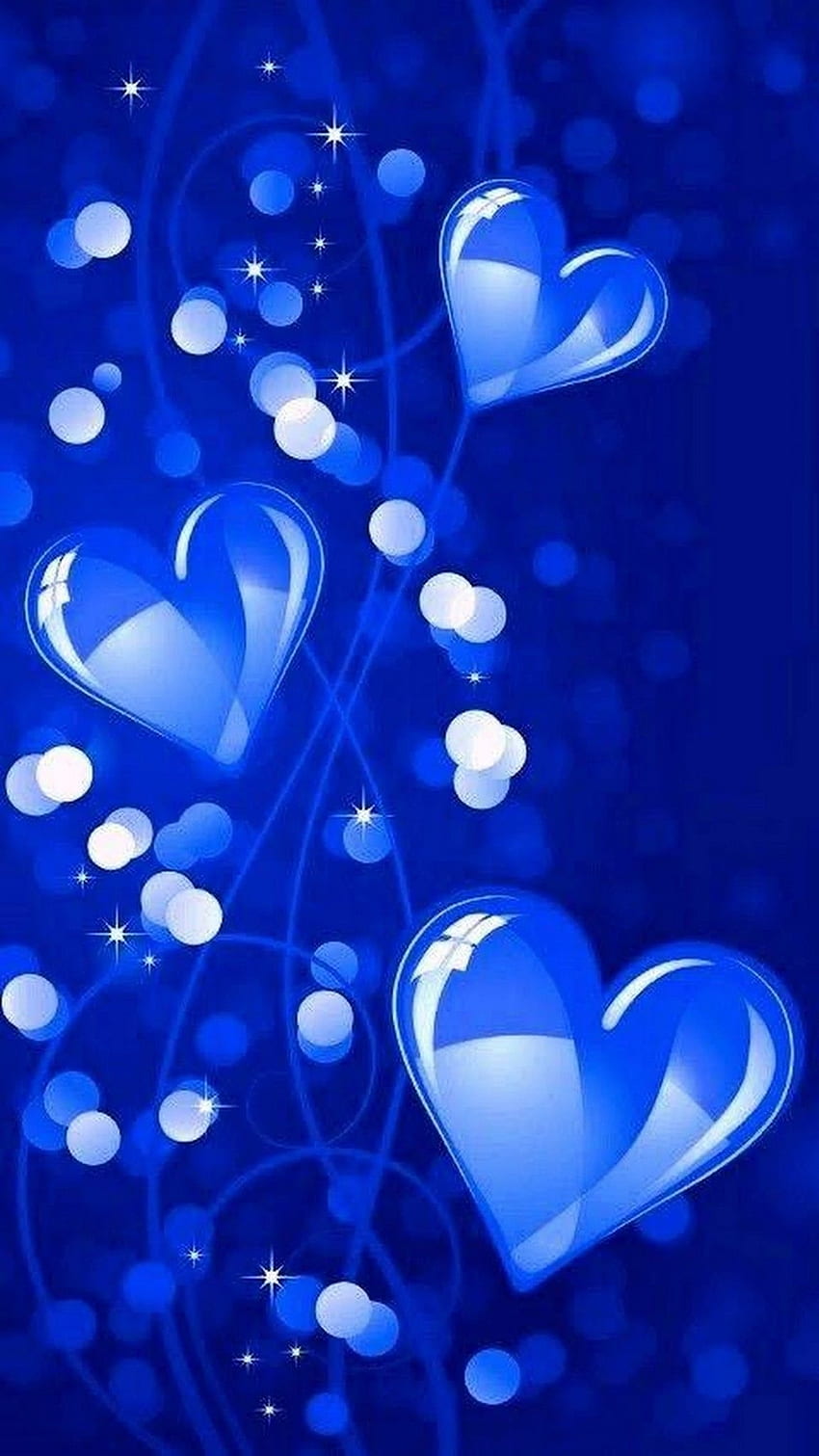 Hearts Pattern Blue Wallpapers  Hearts Wallpapers for iPhone 4k