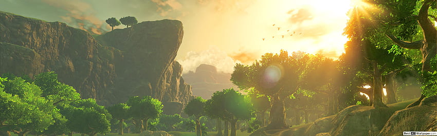The Legend of Zelda: Breath of the Wild, Zelda Dual Monitor HD тапет