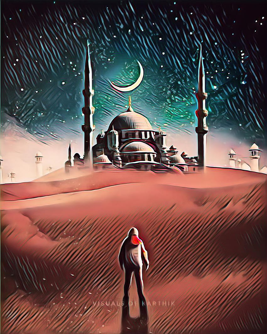 Islamic Moon (Ramadan), Muhammad, mosque, islam, muslim, ramadan, masjid, Allah HD phone wallpaper