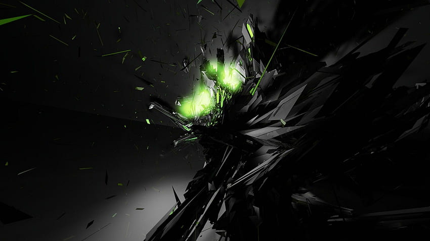 Lime Green and Black, Cool Green and Black HD wallpaper