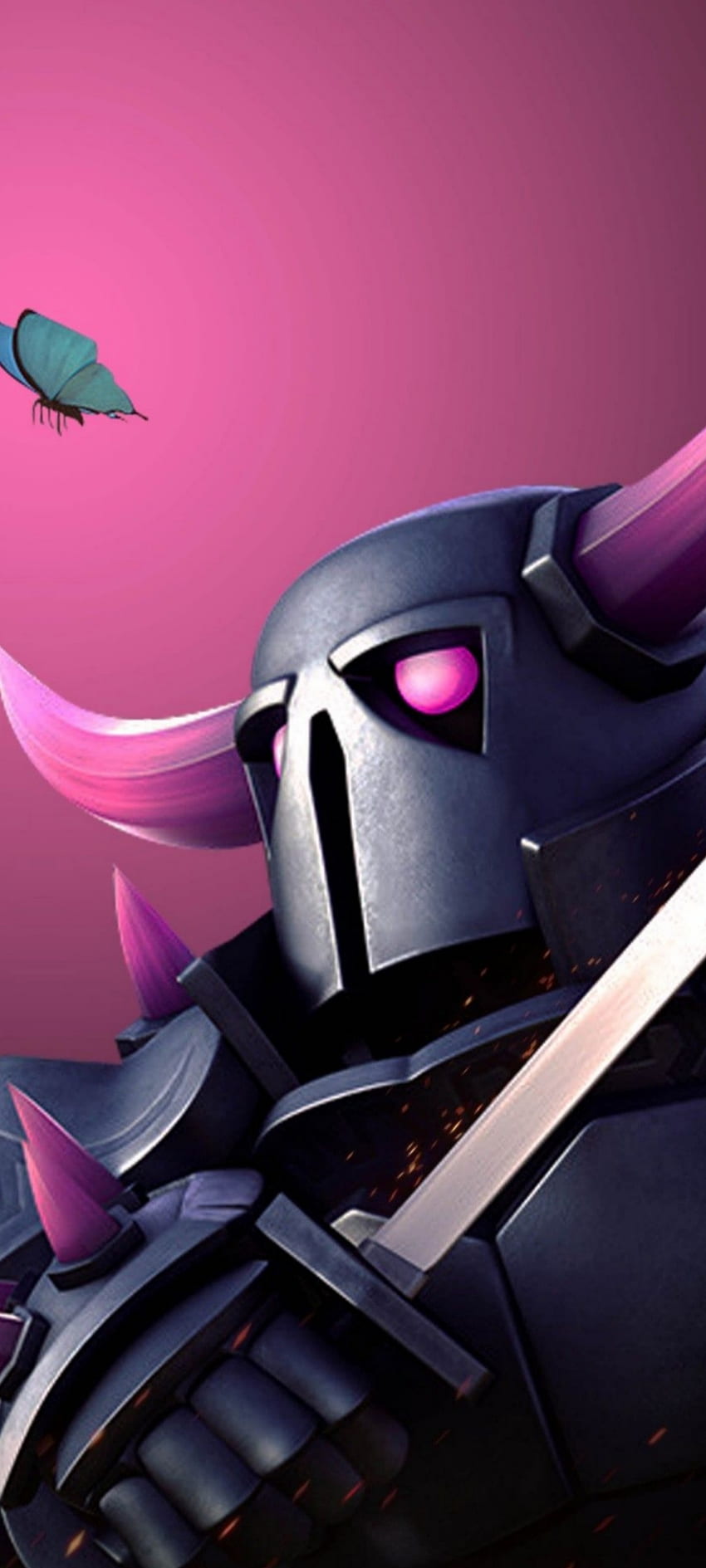 Pekka, fuerte, poderoso, poderosa, videojuego, morado, juego, rosa, clash royale HD phone wallpaper