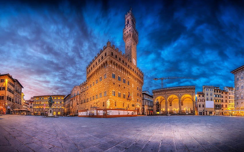 Florence Italy Town square HD wallpaper