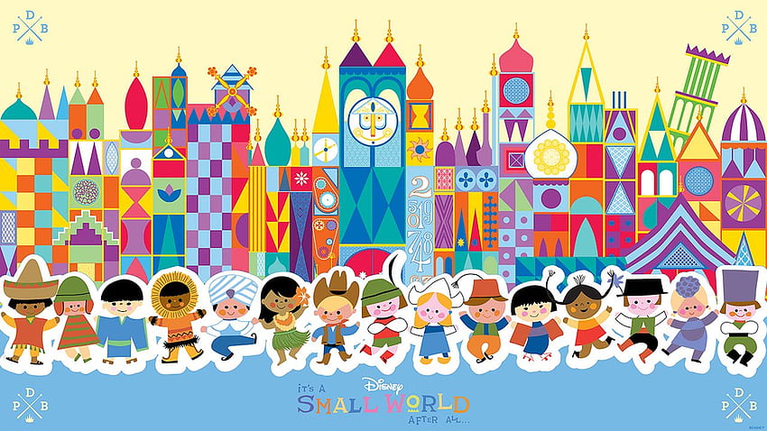 45º Aniversário: 'é um mundo pequeno'. Blog dos Parques Disney, Arte Gráfica papel de parede HD